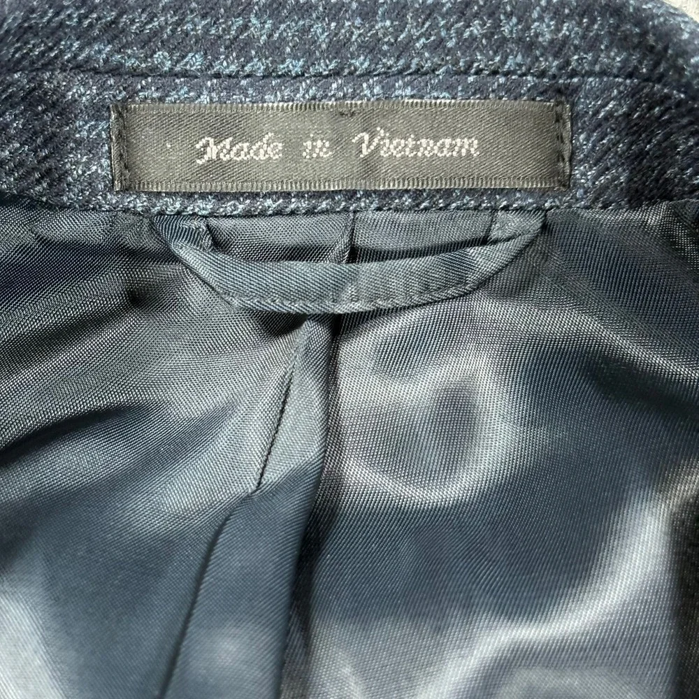 Lauren Ralph Lauren Ultraflex Blazer Mens 42Long Blue Houndstooth Sport Coat NWT